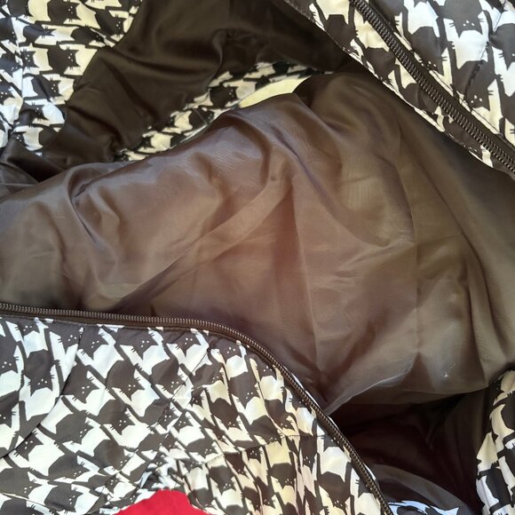 Jason Maxwell Cat Print Quilted Puffer Vest Women’s M Black White - Picture 8 of 10